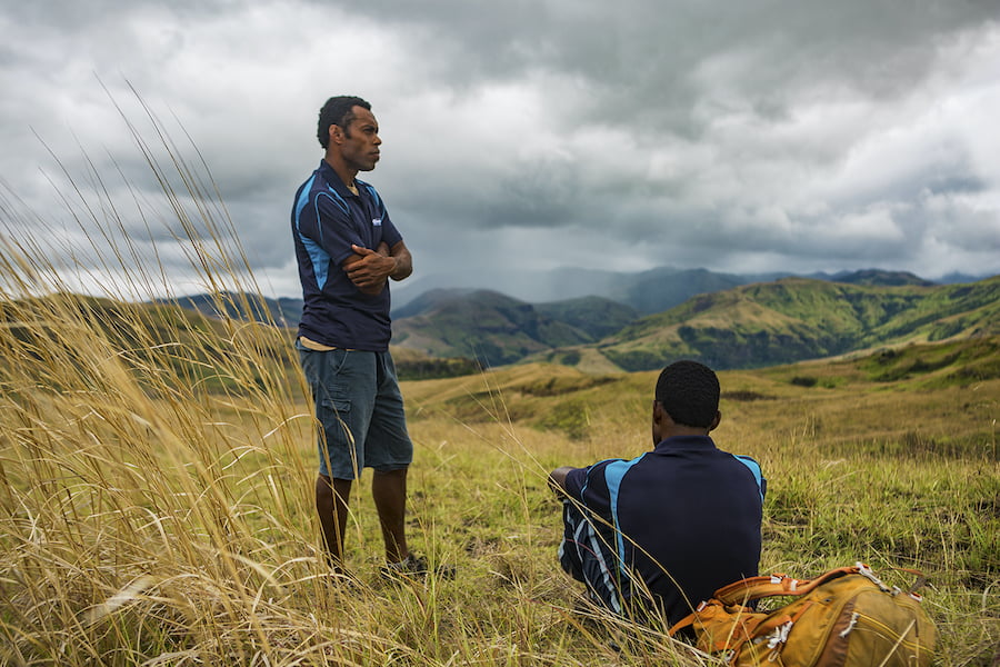 Photo of hiking guides in the interior of Fiji